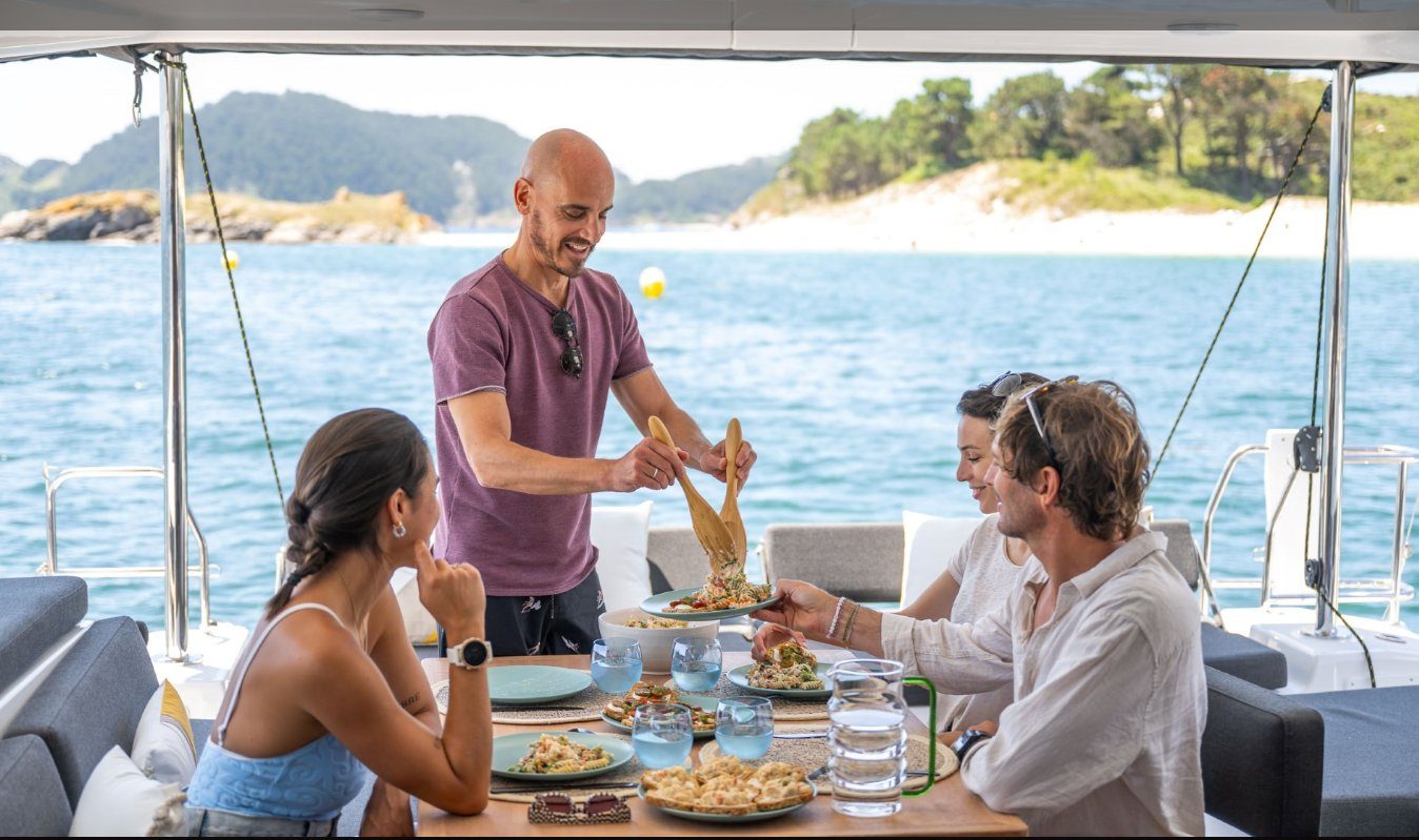 Lunch at anchor